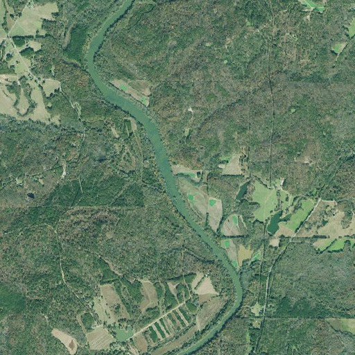 Aerial imagery of Pine Creek, GA