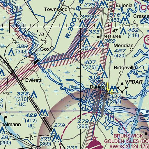 FAA VFR chart of Pine Joyner, GA