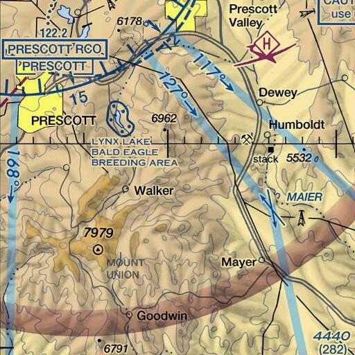 FAA VFR chart of Mount Elliott Spring, AZ
