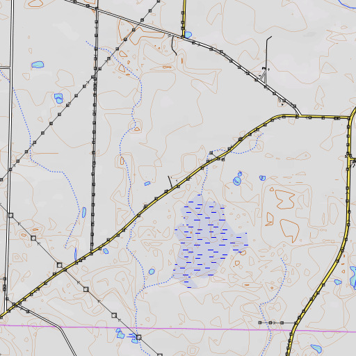 OpenTopoMap map of Pleasant Hill Church, GA