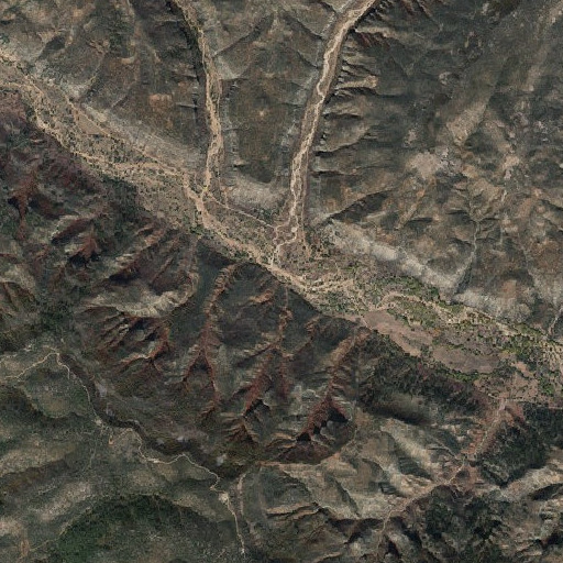 Aerial imagery of Mud Creek, AZ