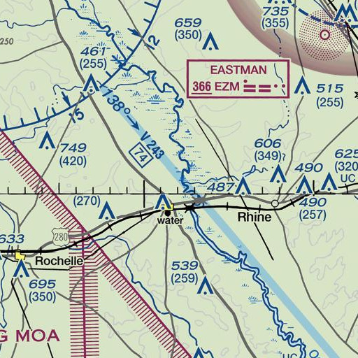 FAA VFR chart of Poor Robin Spring, GA