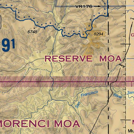 FAA VFR chart of Mud Spring, AZ