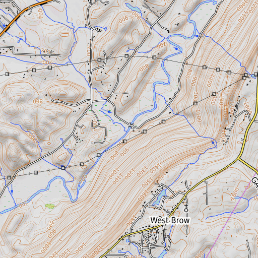 OpenTopoMap map of Pope Creek, GA