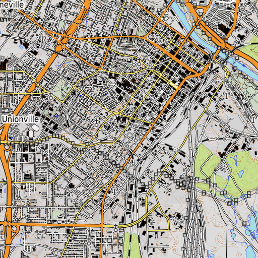 OpenTopoMap map of Powers School, GA