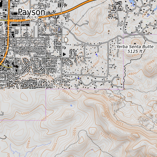 OpenTopoMap map of Mud Spring, AZ