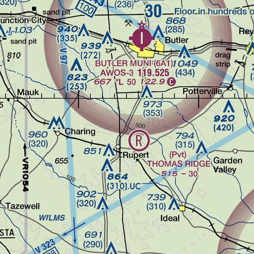 FAA VFR chart of Rambulette Creek, GA