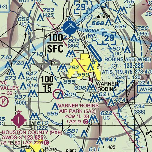 FAA VFR chart of Russel School, GA