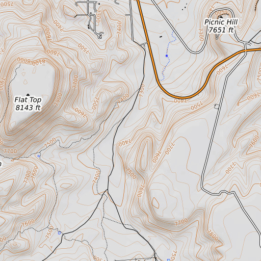 OpenTopoMap map of Murray Basin, AZ