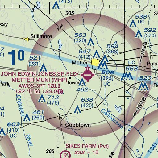 FAA VFR chart of Sams Creek, GA