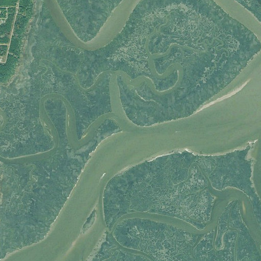 Aerial imagery of Shellbine Creek, GA
