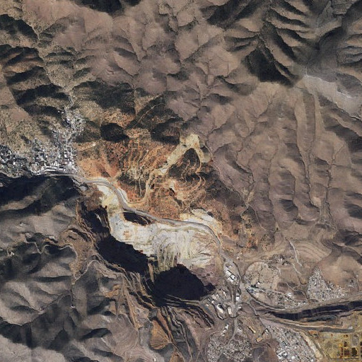 Aerial imagery of Copper King Hill, AZ