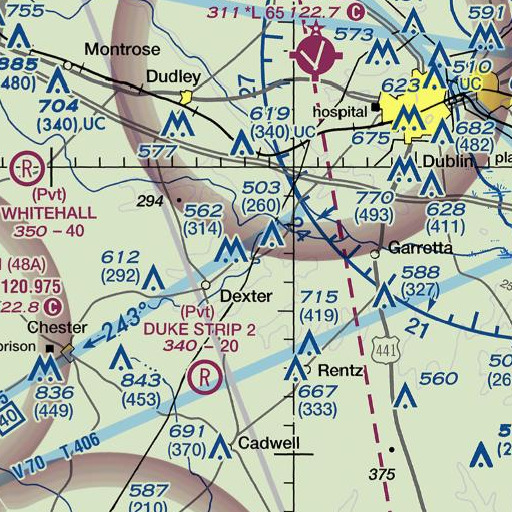 FAA VFR chart of Spring Haven Bridge, GA