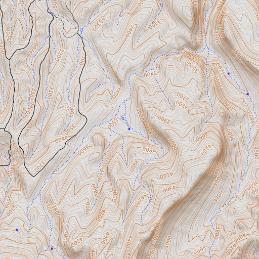 OpenTopoMap map of Nonesuch Spring, AZ