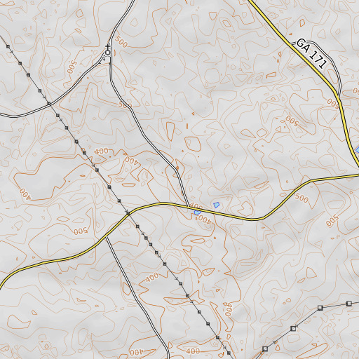 OpenTopoMap map of Storm Branch, GA