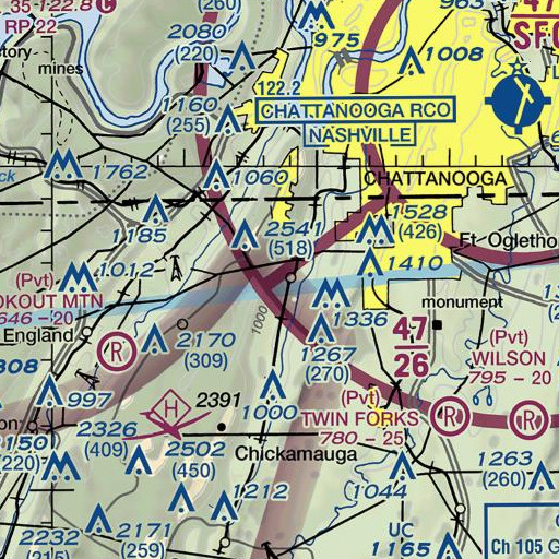 FAA VFR chart of Tannery Gulf, GA