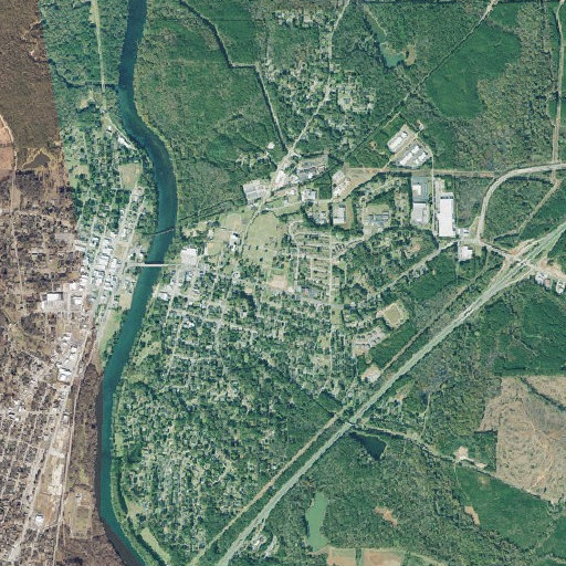 Aerial imagery of Tenth Street School, GA