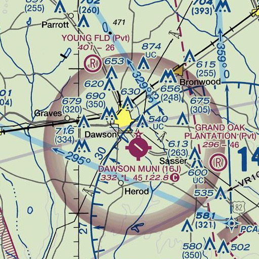 FAA VFR chart of Terrell Academy, GA