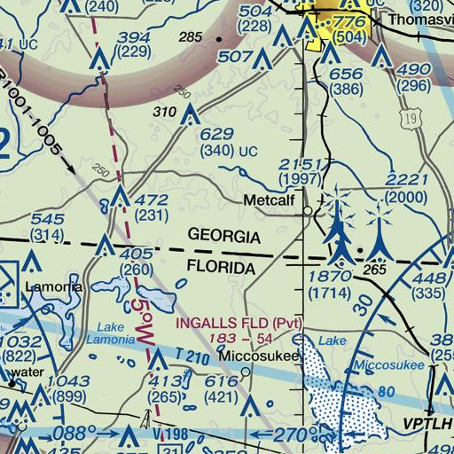 FAA VFR chart of Titi Branch, GA