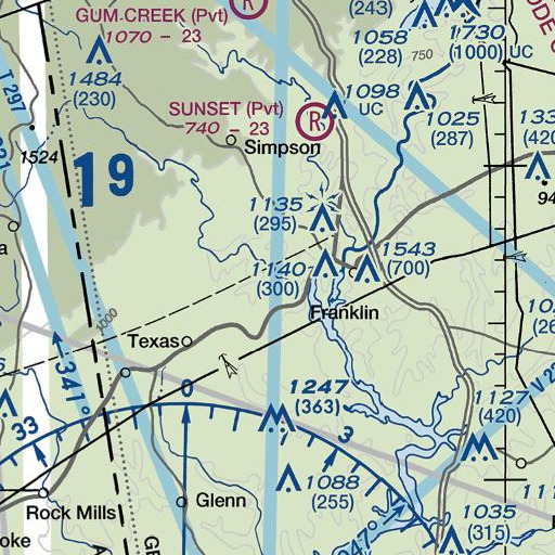 FAA VFR chart of Tolieson Branch, GA