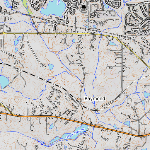 OpenTopoMap map of Turkey Creek, GA