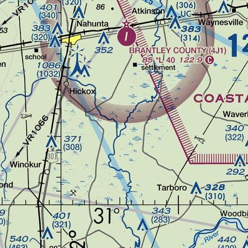 FAA VFR chart of Upper Hog Pen, GA