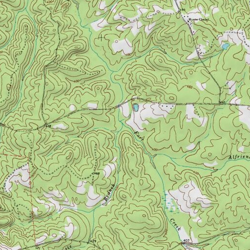 USGS 24K topo map of Watts Branch, GA