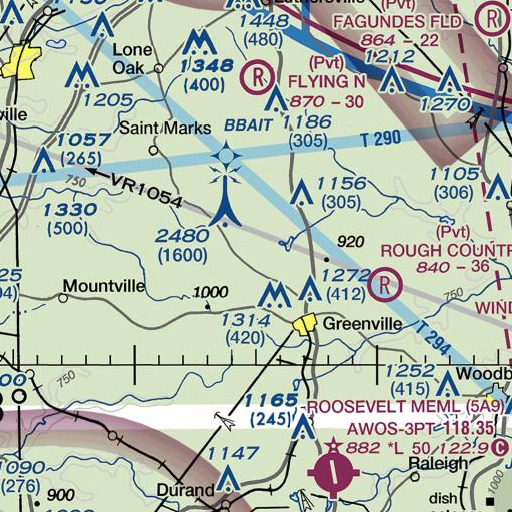 FAA VFR chart of Winslow Creek, GA