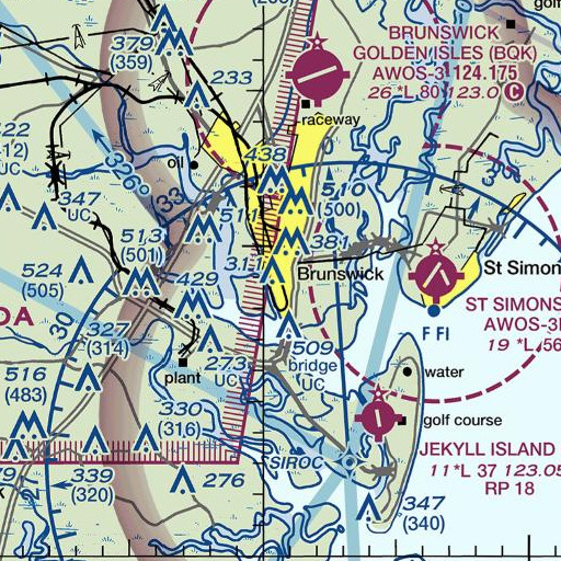 FAA VFR chart of Wolf High School, GA
