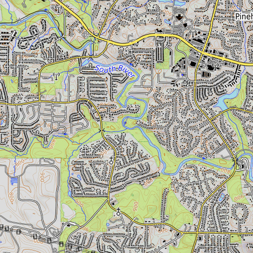 OpenTopoMap map of Conley Creek, GA