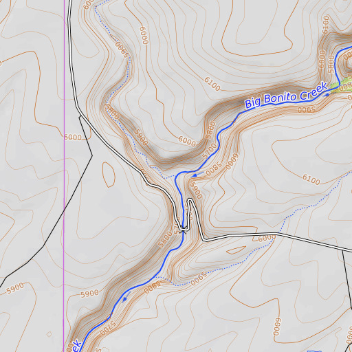 OpenTopoMap map of Corn Creek, AZ