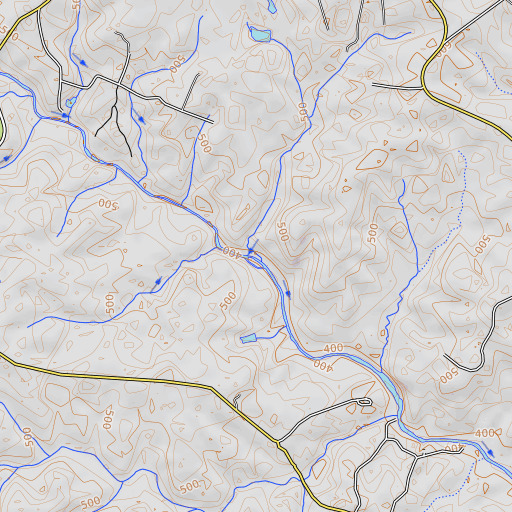 OpenTopoMap map of Baker Branch, GA