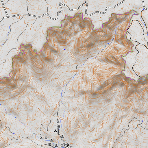 OpenTopoMap map of Patton Spring Draw, AZ