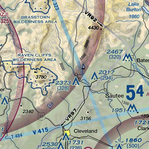 FAA VFR chart of Church Branch, GA