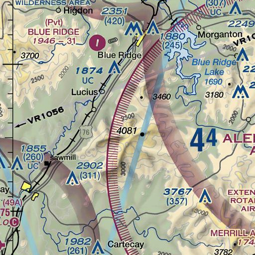 FAA VFR chart of Cold Mountain, GA