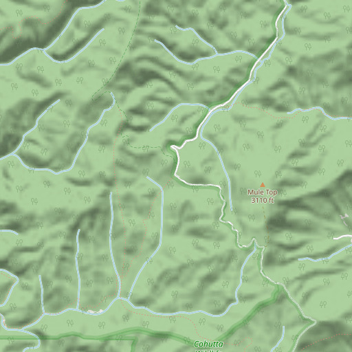 OpenStreetMap map of Dally Gap, GA