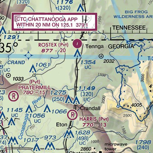 FAA VFR chart of Fairy, GA