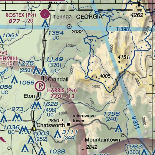 FAA VFR chart of Grassy Mountain, GA