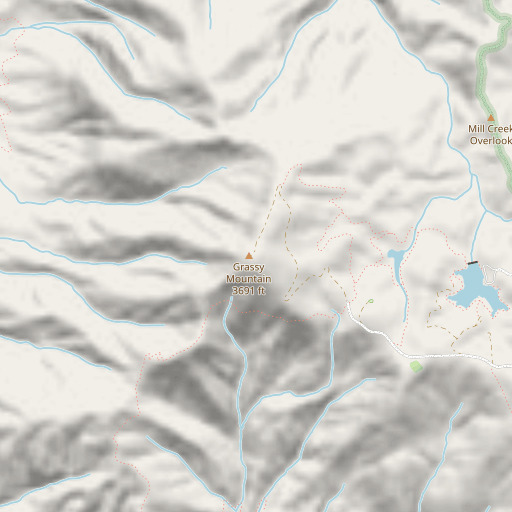 OpenStreetMap map of Grassy Mountain, GA