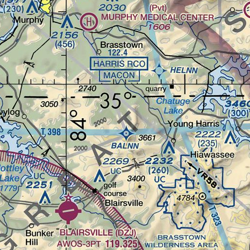 FAA VFR chart of Gumlog Lead, GA