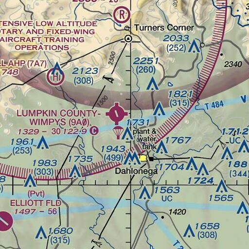 FAA VFR chart of Haygood School, GA
