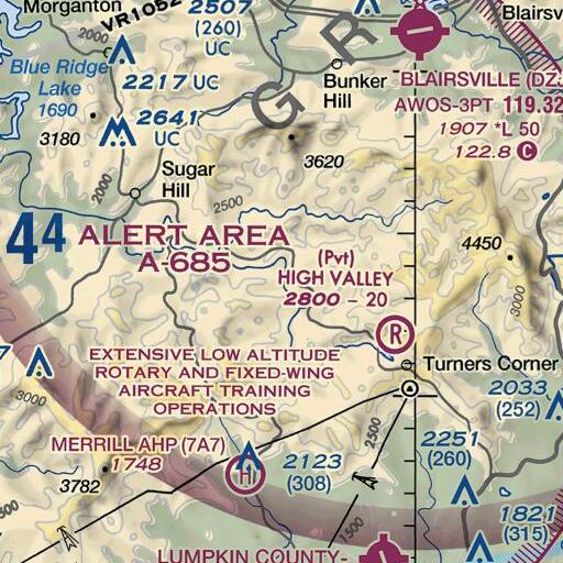 FAA VFR chart of Headtown Creek, GA