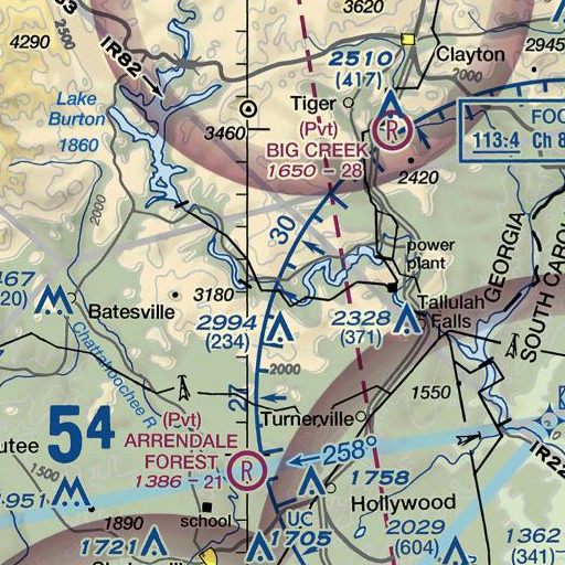 FAA VFR chart of Joe Creek, GA
