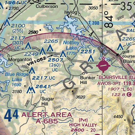 FAA VFR chart of Jones Creek, GA