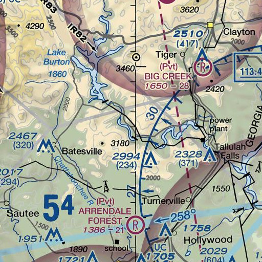 FAA VFR chart of Long Branch, GA
