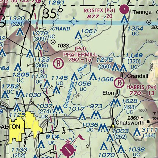 FAA VFR chart of Lower Kings Bridge, GA