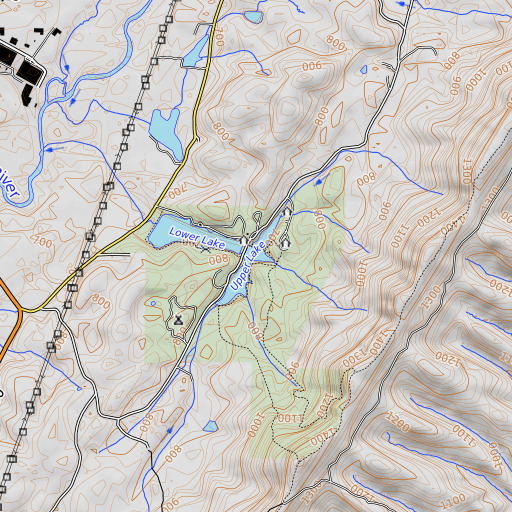 OpenTopoMap map of Marble Spring, GA
