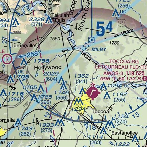 FAA VFR chart of Mason Branch, GA