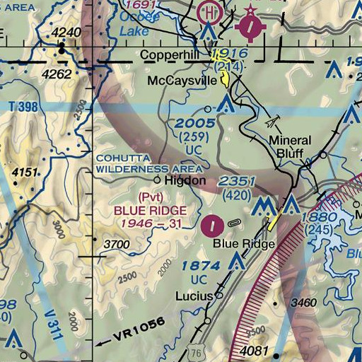 FAA VFR chart of McClure Creek, GA