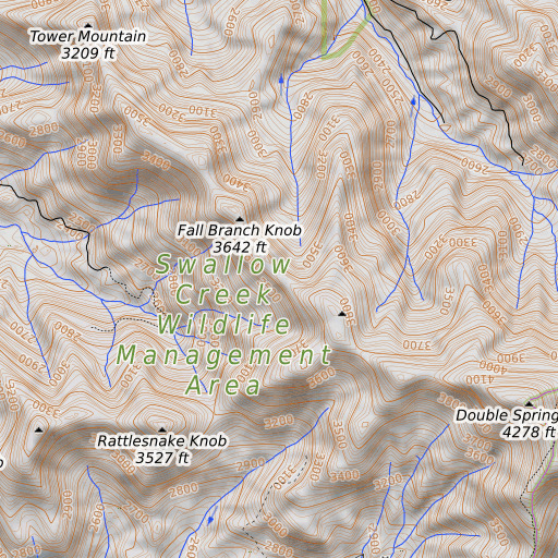 OpenTopoMap map of Ramp Gap, GA